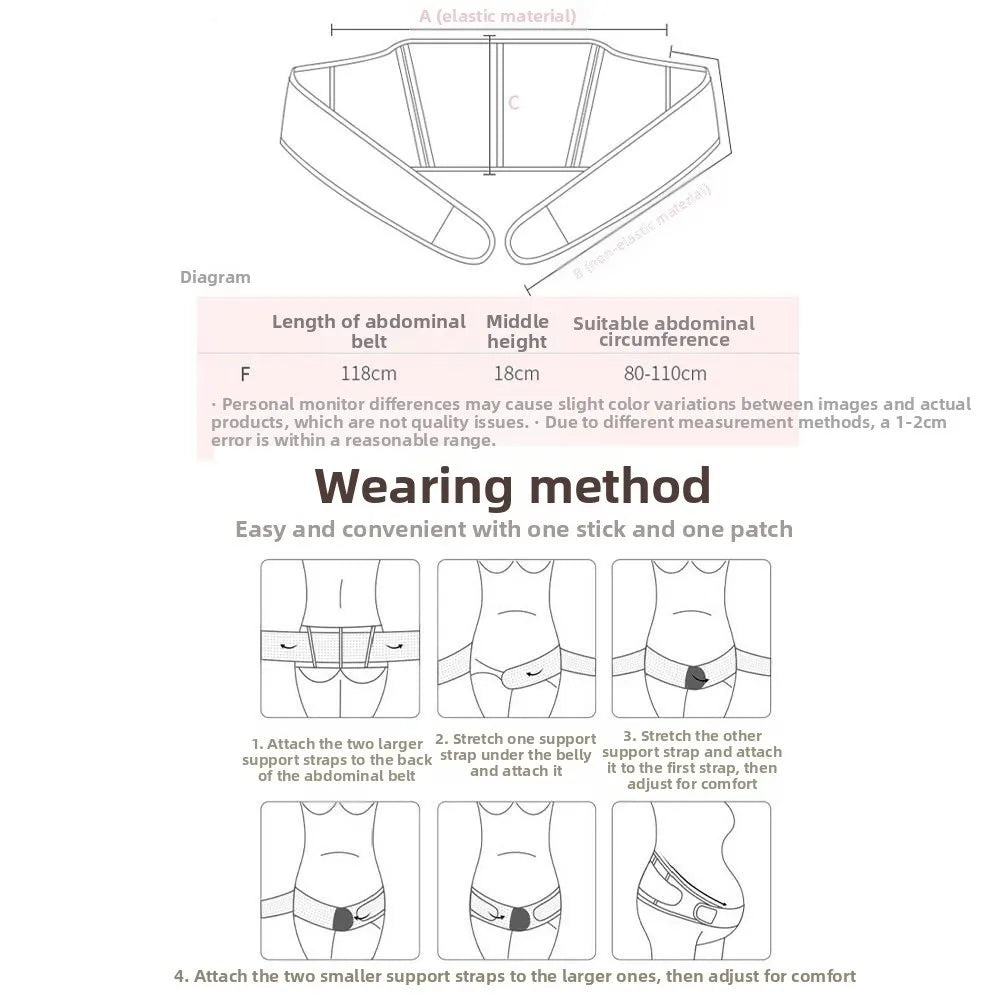 Breathable Maternity Abdominal Support Belt Waist Support Comfortable Pregnant Women Support Belt Elastic Adjustable